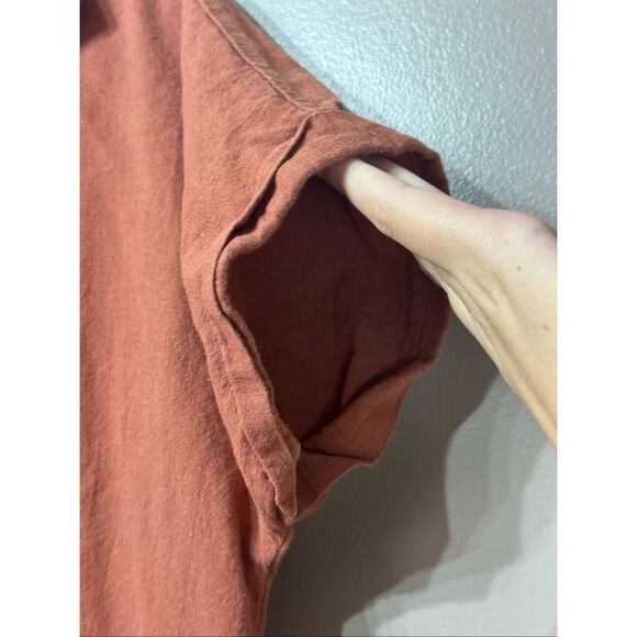 NWOT Rhythm. Classic Linen Blend Short Sleeve Button Up Shirt Dress Women's XS - Picture 3 of 11